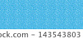 Water white bubble on the blue background, doodle seamless pattern line bubbles. Sketch rounded fizzy drink shapes. Air foam soap. Aqua shower drop and sparkle background. Vector flat illustration 143543803