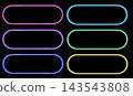 3d light glow neon frame button box elements with clean call action design and bright solid colors. These neon call action graphics look energetic and modern 143543808