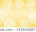Gold background with balloons featuring a translucent Japanese pattern. 143543887