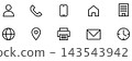 Business icon set for business cards, websites, addresses, maps, and contacts. 143543942
