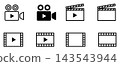 Video/Movie/Image Icon Set 143543944