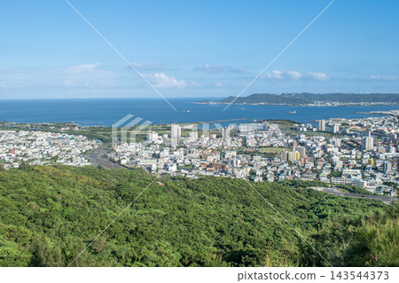 View of Yonabaru town from Untamamori Observatory View of Yonabaru town from Untamamori Observatory 143544373