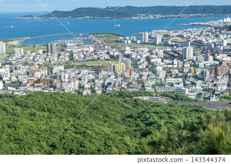 View of Yonabaru town from Untamamori Observatory View of Yonabaru town from Untamamori Observatory 143544374