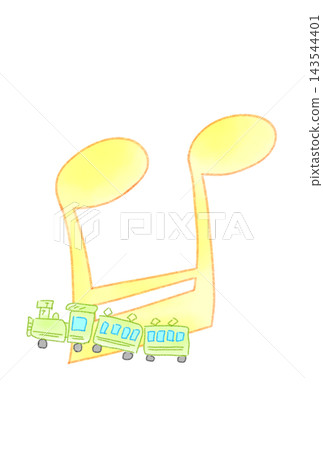 Musical notes with trains Musical notes with trains 143544401