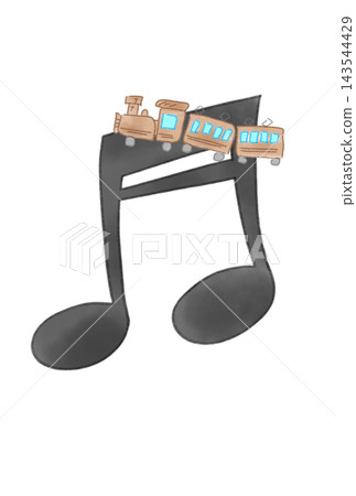 Musical notes with trains Musical notes with trains 143544429