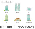Building illustrations: High-rise buildings such as the Tokyo Metropolitan Government Building. 143545084
