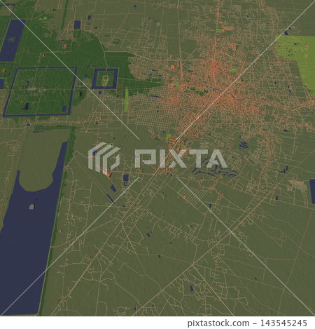 3D illustration of city and urban in Siem Reap Cambodia 143545245