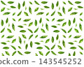 Seamless pattern background of hand-painted watercolor tea leaves 143545252
