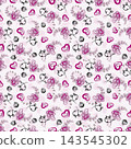 Floral seamless pattern, Flower chintz pattern seamless vector border print. Botanical batik background. Arabesque floral ornament motif for decoration fabric, women clothing, scarf, wallpaper design. 143545302