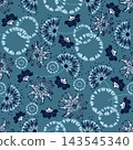 Floral seamless pattern, Flower chintz pattern seamless vector border print. Botanical batik background. Arabesque floral ornament motif for decoration fabric, women clothing, scarf, wallpaper design. 143545340