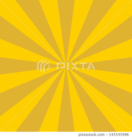 Yellow and gold radial stripe background, sunburst abstract design 143545996