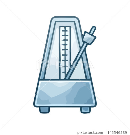 A classic metronome with a swinging pendulum, ideal for musicians and music education. 143546289