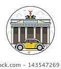 Brandenburger Tor Berlin Landmark Line Icon 143547269