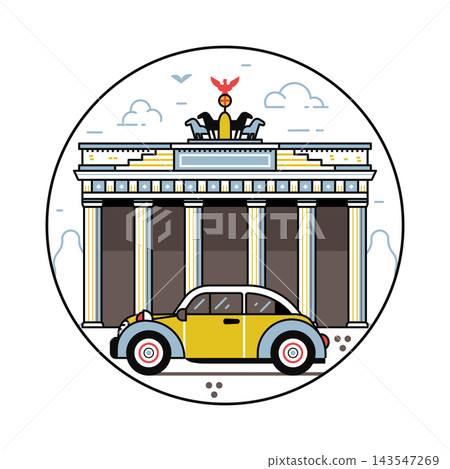 Brandenburger Tor Berlin Landmark Line Icon Brandenburger Tor Berlin Landmark Line Icon 143547269