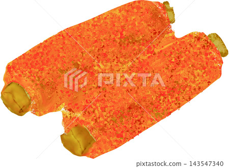 Illustration of burdock root tempura, an ingredient in oden (Japanese hot pot). Illustration of burdock root tempura, an ingredient in oden (Japanese hot pot). 143547340