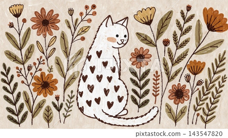 A charming white cat sleeping peacefully A charming white cat sleeping peacefully 143547820