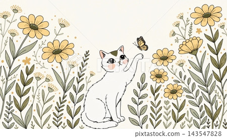 A charming white cat sleeping peacefully A charming white cat sleeping peacefully 143547828