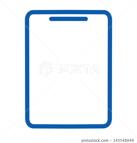 Tablet icon, device, simple, blue Tablet icon, device, simple, blue 143548049