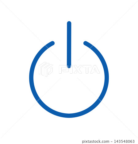 Power icon, switch, simple, blue Power icon, switch, simple, blue 143548063