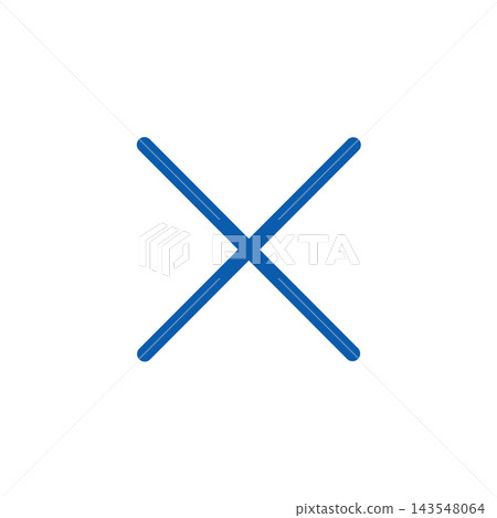 Close icon (X) - Simple - Blue Close icon (X) - Simple - Blue 143548064