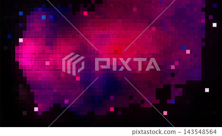 Abstract Pixelated Digital Explosion Background with Glowing Pink Magenta and Blue Pixel Blocks Abstract Pixelated Digital Explosion Background with Glowing Pink Magenta and Blue Pixel Blocks 143548564