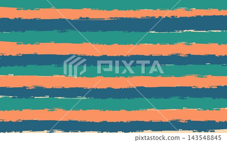 Abstract horizontal brush stroke background with teal, coral, navy blue, and cream colors Abstract horizontal brush stroke background with teal, coral, navy blue, and cream colors 143548845