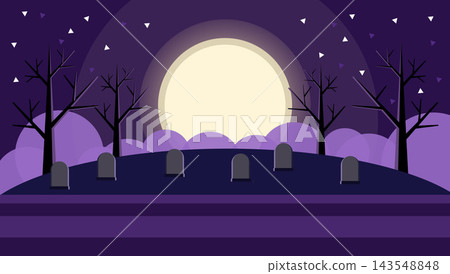 halloween, graveyard, full moon 143548848