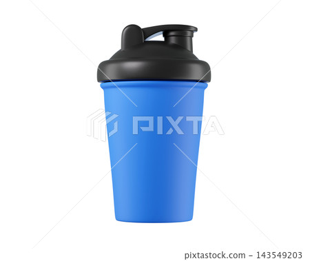 3d Blue shaker bottle with a black lid. Ideal for protein shakes, pre workout drinks, and gym routines. 3d Blue shaker bottle with a black lid. Ideal for protein shakes, pre workout drinks, and gym routines. 143549203