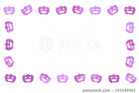 萬聖節水彩南瓜畫框 萬聖節水彩南瓜畫框 143549561