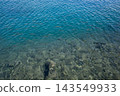 Lake Tazawa, Akita Prefecture: The surface of the lake and the schools of fish. 143549933
