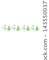 Cute snowman and Christmas tree line art 143550037