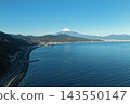 Aerial photograph of Mt. Fuji and Suruga Bay as seen from Satta Pass in Shizuoka Prefecture. 143550147