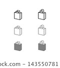 paper bag icon 143550781