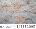 Natural rock texture old stone. Natural beige marble stone texture with cracked details 143551095