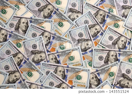 Lot of dollars close up. Stack of dollars and cash with a money background Lot of dollars close up. Stack of dollars and cash with a money background 143551524