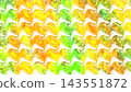 Yellow and green glossy liquid-like wave pattern background 143551872