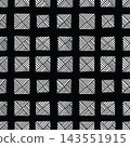 Seamless geometric line art pattern illustration with striped squares 143551915