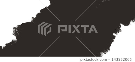 A stylish abstract background illustration featuring thick black and white brushstrokes running diagonally, with a drybrush effect that creates a streaky look and highlights the white background. 143552065