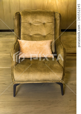Textile material armchair with pillow Textile material armchair with pillow 143552245