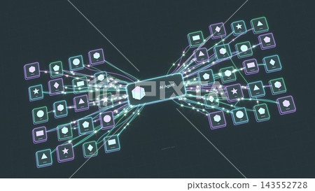 AI agent flow connections workflow data bg 3d render AI agent flow connections workflow data bg 3d render 143552728