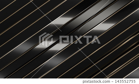 Diagonal metal stripes in black and champagne gold create a luxurious background. Diagonal metal stripes in black and champagne gold create a luxurious background. 143552755