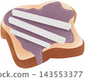 taro toast illustration 143553377