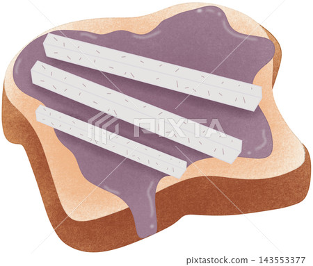 taro toast illustration taro toast illustration 143553377