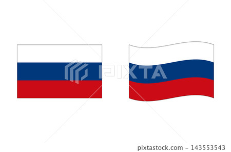 Set of illustrations of the Russian flag Set of illustrations of the Russian flag 143553543
