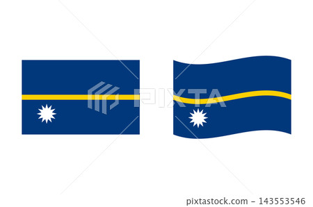 A set of illustrations of the flag of Nauru. A set of illustrations of the flag of Nauru. 143553546
