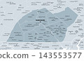 Pennsylvania Dutch Country gray political map. Originally a region in Pennsylvania, United States, with distinctive Pennsylvania Dutch culture, today the phrase is used more in tourism context. Vector Pennsylvania Dutch Country gray political map. Originally a region in Pennsylvania, United States, with distinctive Pennsylvania Dutch culture, today the phrase is used more in tourism context. Vector 143553577