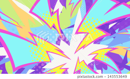 Background illustration of lightning effect with halftone pattern_16:9 Background illustration of lightning effect with halftone pattern_16:9 143553649