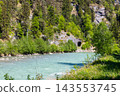Scenic view of the Aare river near Meiringen, Switzerland 143553745
