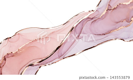 Luxurious Abstract Fluid Art Element Isolated Background for Alpha Transparency Overlay 143553879