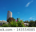 Building that shines in the blue sky 143554085